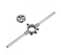 sourcing map M3.5 x 0.6 Filière Filetage Rond et Porte-filière 20mm (pour M3.5-M6 Filière) Réglable