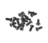 sourcing map M3.5 x 10mm Cruciforme Vis Attache Noir pour Portable PC TV Ventilateur Interrupteur 50pcs