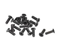 Sourcing map M3,5 x 12 mm Phillips Vis de fixation Noir pour ordinateur portable PC TV Fan Audio Switch 50 pcs