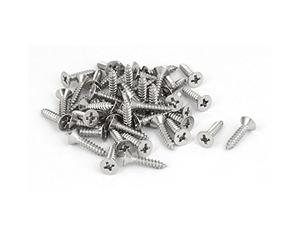 sourcing map M3.5x16mm 316 acier inox vis Cruciforme tête plate vis autotaraudeuses 50Pcs