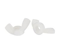 sourcing map M3 Écrou Papillon Écrous à Oreilles Nylon Main Torsion Serrage Attaches Blanc 10pcs