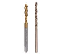 sourcing map M3 x 0.5 Taraud Spirale Cannelure 2.5mm Foret Ensemble Métrique Titane Plaqué M35 Cobalt Haute Vitesse Acier Machine Enfilage Vis Robinet Forage Outil