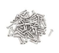 sourcing map M3 x 12mm 304 inoxidable acier croix tête cruciforme Vis à tête ronde boulon 60pcs