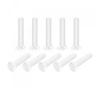 sourcing map M3 x 16mm Vis Plastique Cruciforme Tête Plate Pour Machine PC Boulons Transparent 25Pcs