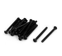 sourcing map M3 x 35 mm en acier allié à six pans creux vis à tête ronde noir 20 pcs