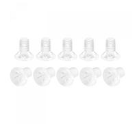 sourcing map M3 x 5mm Vis Plastique Cruciforme Tête Plate Pour Machine PC Boulons Transparent 25Pcs