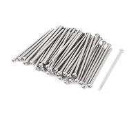 sourcing map M3 x 60mm Vis à tête cylindrique en 304 acier inoxydable boulon 60pcs