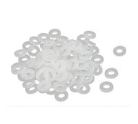 sourcing map M3 x 6mm x 1mm Nylon Plat Isolantes Rondelles Entretoises Attache Blanc 100PCS