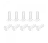 sourcing map M3 x 8mm Vis Plastique Cruciforme Tête Plate Pour Machine PC Boulons Transparent 25Pcs