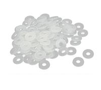 sourcing map M3 x 8mm x 1mm Nylon Plat Isolantes Rondelles Joints Entretoises, Transparent Paquet de 100