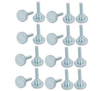 sourcing map M3x12mm Vis Moletée Tête entièrement fileté acier carbone 20pcs