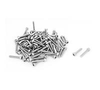 sourcing map M3x18mm 0.5mm au pas vis acier inoxydable clé hexagonale prise Vis tête 100pcs