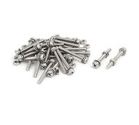 sourcing map M3x25mm vis tête cruciforme écrou vis avec Rondelle Acier inox 304 25 Set