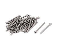 sourcing map M3x35mm 0.5mm au pas vis acier inoxydable tête creuse Vis clé 30pcs