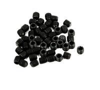 sourcing map M3x3mm Métrique Carbone Acier Hexagonal Prise Ensemble Plat Point Ver Vis Noir pour Serviette Étagère Porte Bouton 50pcs