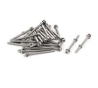 sourcing map M3x40mm vis tête cruciforme écrou vis avec Rondelle Acier inox 304 25 Set