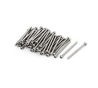 sourcing map M3x45mm Filetage 304 Vis à tête cylindrique six pans creux en acier inoxydable DIN912 60pcs
