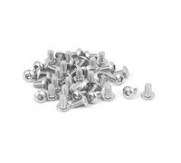 sourcing map M3x5mm 316 Vis à tête cylindrique hex creux acier inox entièrement fileté 40PCS