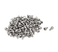 sourcing map M3x6mm 0.5mm au pas vis acier inoxydable tête hexagonale prise Vis moleter 100pcs