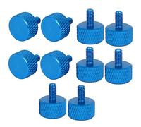 sourcing map M3x6mm Vis Moletée pour Carte Graphique Ordinateur PC en Alliage Aluminium Bleu ciel 10pcs
