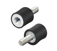 sourcing map M4 Mâle Femelle Silent Bloc support caoutchouc anti Vibration Isolateur Amortisseur 10mmx10mm 8pcs