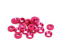 sourcing map M4 Rondelle de Pare-Chocs de Compartiment Moteur à Tête Bombée en Alliage d'Aluminium Rose 20Pcs