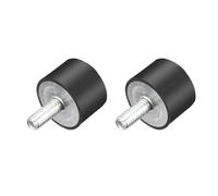 sourcing map M4 Silent Bloc Amortisseur Anti-vibration Support Caoutchouc absorption choc Montage Filetage Goujon 0.59"x0.39" 2Pcs