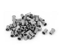 sourcing map M4 x 10 mm à Rayure Moletée à Tête Fraisée Rivet écrou Insérer 50 PCS