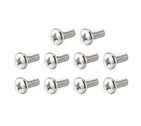 sourcing map M4 x 10mm 304 inoxidable acier croix tête cruciforme Vis à tête ronde boulon 60pcs