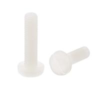 sourcing map M4 x 12mm Vis Nylon Machine Tête Cylindrique Fente Vis Attaches 40Pcs