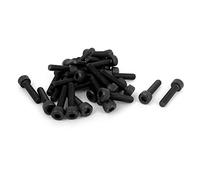 sourcing map M4 x 18mm 12.9 alliage acier boulon Hex douille Vis à tête creuse noir 30pcs