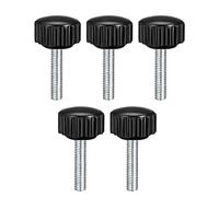 sourcing map M4 x 20mm Filetage mâle Bouton serrage Molette Poignée Vis pouce type 5Pcs