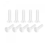 sourcing map M4 x 20mm Vis Plastique Cruciforme Tête Plate Pour Machine PC Boulons Transparent 25Pcs