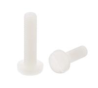 sourcing map M4 x 25mm Vis Nylon Machine Tête Cylindrique Fente Vis Attaches 20Pcs