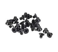 sourcing map M4 x 5mm Cruciforme Vis Attache Noir pour Portable PC TV Ventilateur Interrupteur 50pcs