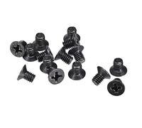 sourcing map M4 x 6mm Cruciforme Vis Attache Noir pour Portable PC TV Ventilateur Interrupteur 50pcs