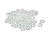 sourcing map M4 x 8mm x 1mm Nylon Plat Isolantes Rondelles Entretoises Attache Gris Blanc 100PCS