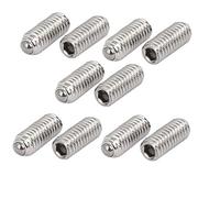 sourcing map M4x10mm 304 acier inoxydable vis à ressort prise hexagonal Vis sans tête à bille 10pcs