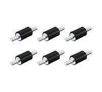 sourcing map M4x10mm Silent Bloc Support Caoutchouc 6pcs Anti Vibration Isolateur Goujons Absorbeur Choc Mâle pour Air Compresseurs, Garage Moteur, Diesel Moteurs, 15x10mm