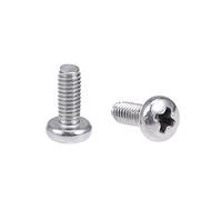 sourcing map M4x10mm Vis métaux cylindrique cruciforme Tête croix Vis fixation boulon 20Pcs