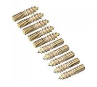 sourcing map M4x16mm Vis Double Filetage Boulon 12pcs Double Extrémité Cheville pour Bois Meuble