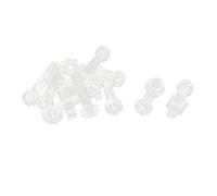 sourcing map M4x16mm Vis Plastique tête hexagonale boulon machine claire 10pcs