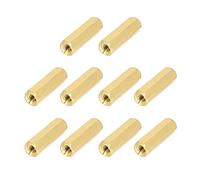 sourcing map M4x20mm Hex Laiton Filetage Femelle hexagonale entretoise entretoise PCB 10pcs