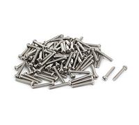 sourcing map M4x25mm Acier inox 304 vis tête ronde cruciforme 100PCS vis