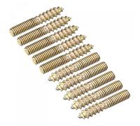 sourcing map M4x25mm Vis Double Filetage Boulon 12pcs Double Extrémité Cheville pour Bois Meuble