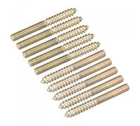 sourcing map M4x40mm Vis Double Filetage Boulon 50pcs Double Extrémité Cheville pour Bois Meuble