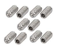 sourcing map M4x8mm 304 acier inoxydable vis à ressort prise hexagonal Vis sans tête à bille 10pcs