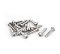 sourcing map M5.5x30mm acier inox 316 Tête Cruciforme vis vis autotaraudeuses 15Pcs