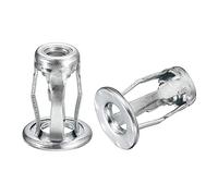 sourcing map M5 Cric Écrous, 5pcs Filetés Insérer Écrou 304 Inoxydable Acier Rivet Écrous pour Fin Métal, 18,4 mm Longueur