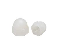 sourcing map M5 Écrou Borgne Hexagonal Dôme Tête Clous pour Vis Boulons Nylon Blanc 20 Pcs